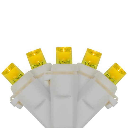 LED Wide Angle Christmas Lights - Yellow - 33' White Wire - 100 ct By Northlight | 33 ft | Michaels®